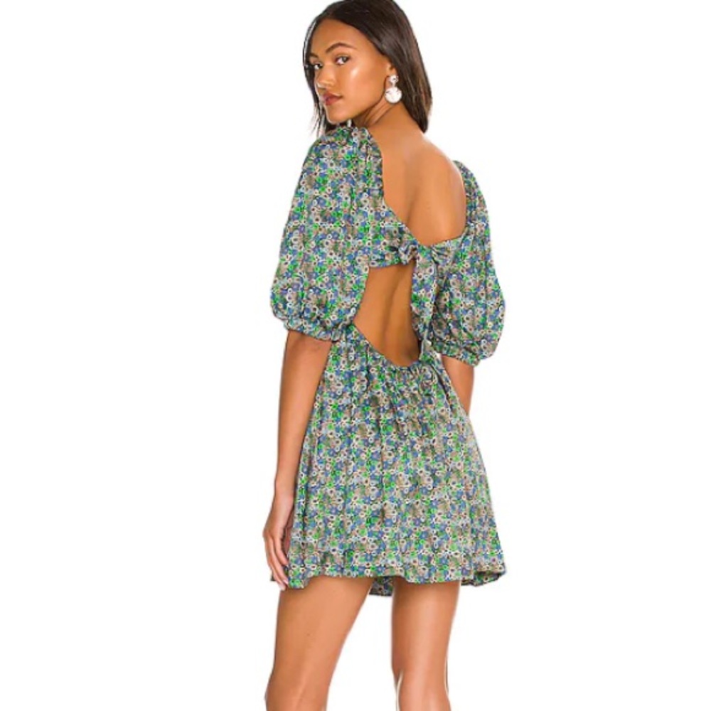 Alisa Mini Dress in Green futon For Love and Lemons